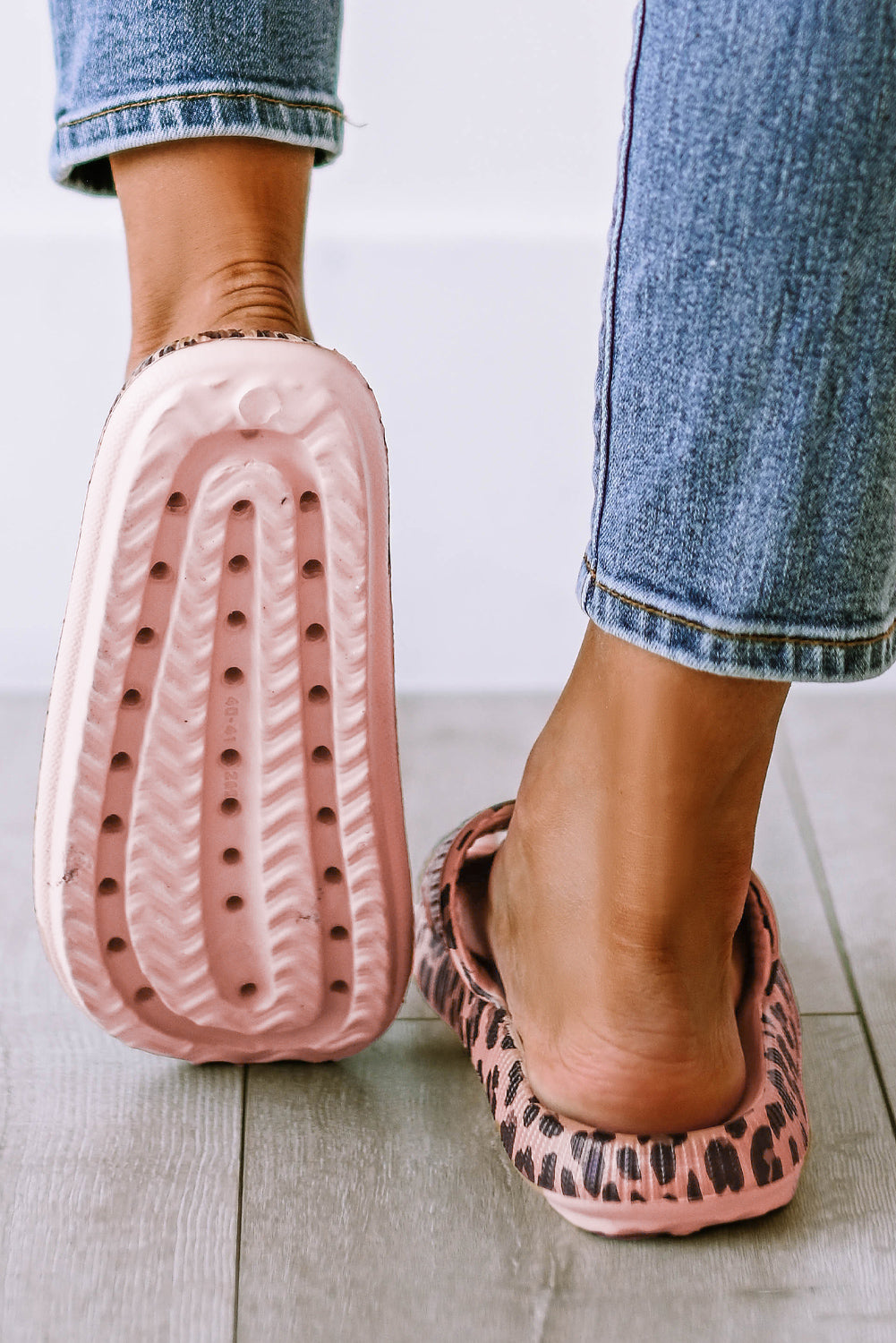 Print Thick Sole Slip On Sandals