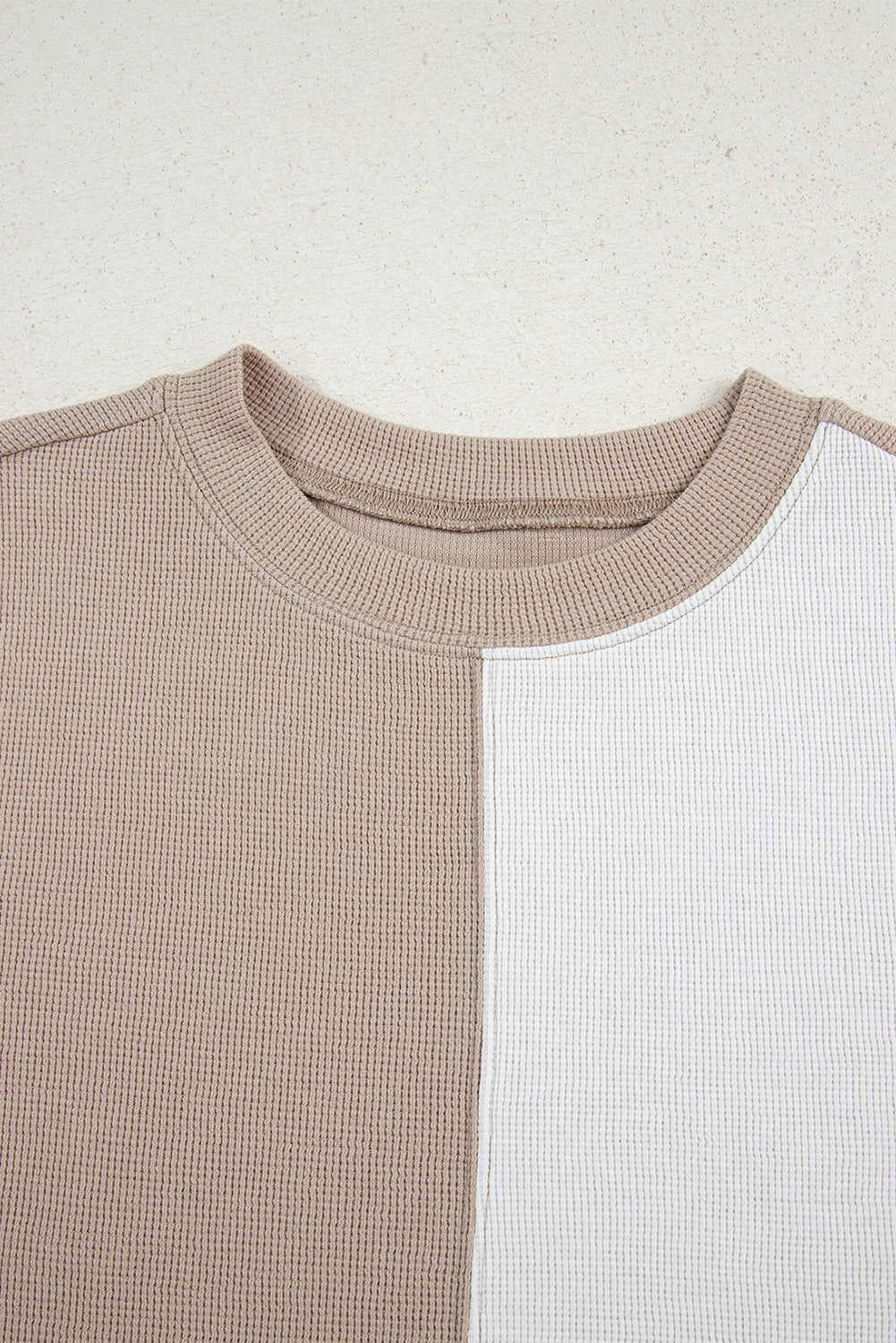 Textured Colorblock Patchwork Tee and Shorts Set