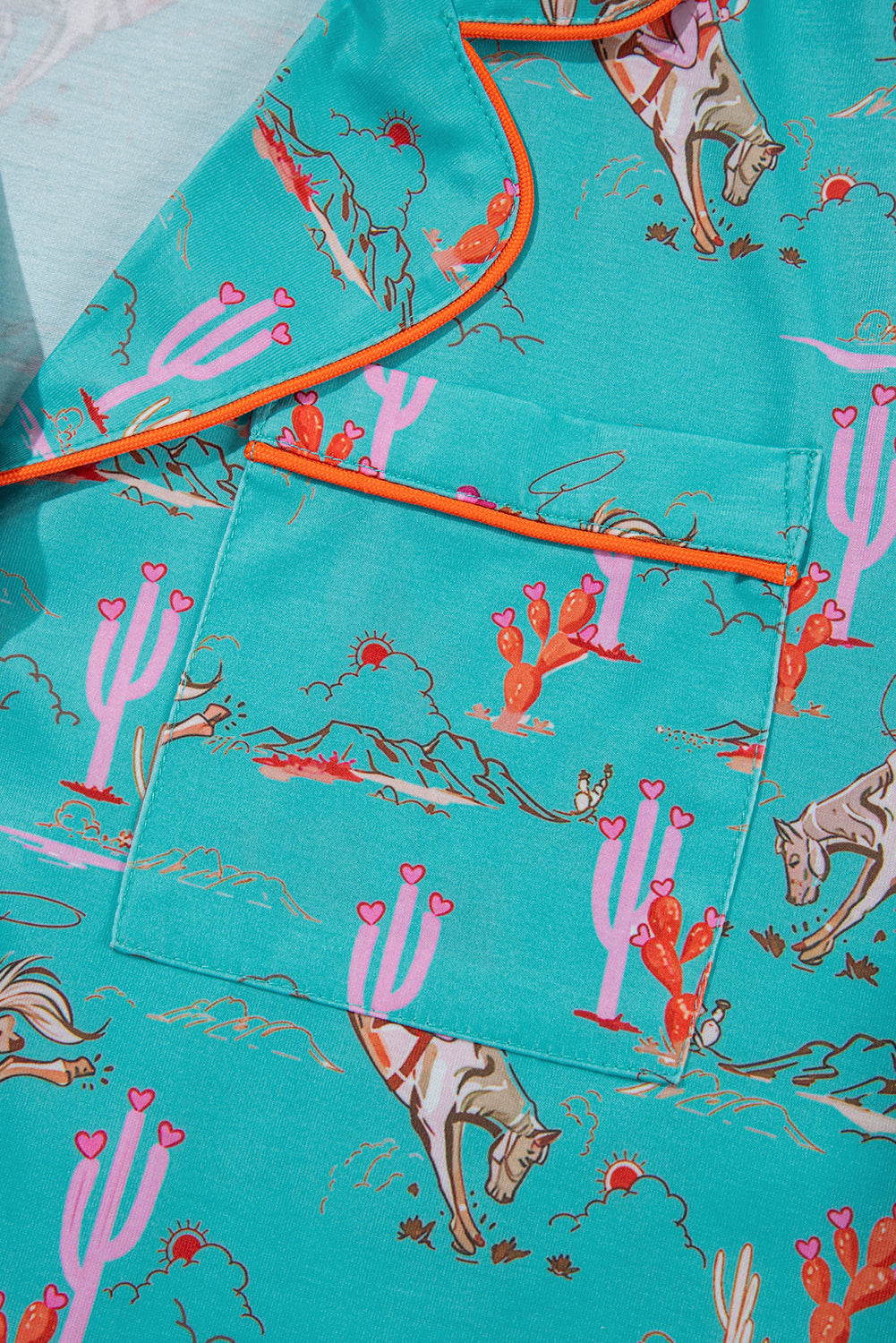 Cowgirl Country Print Pajamas Set