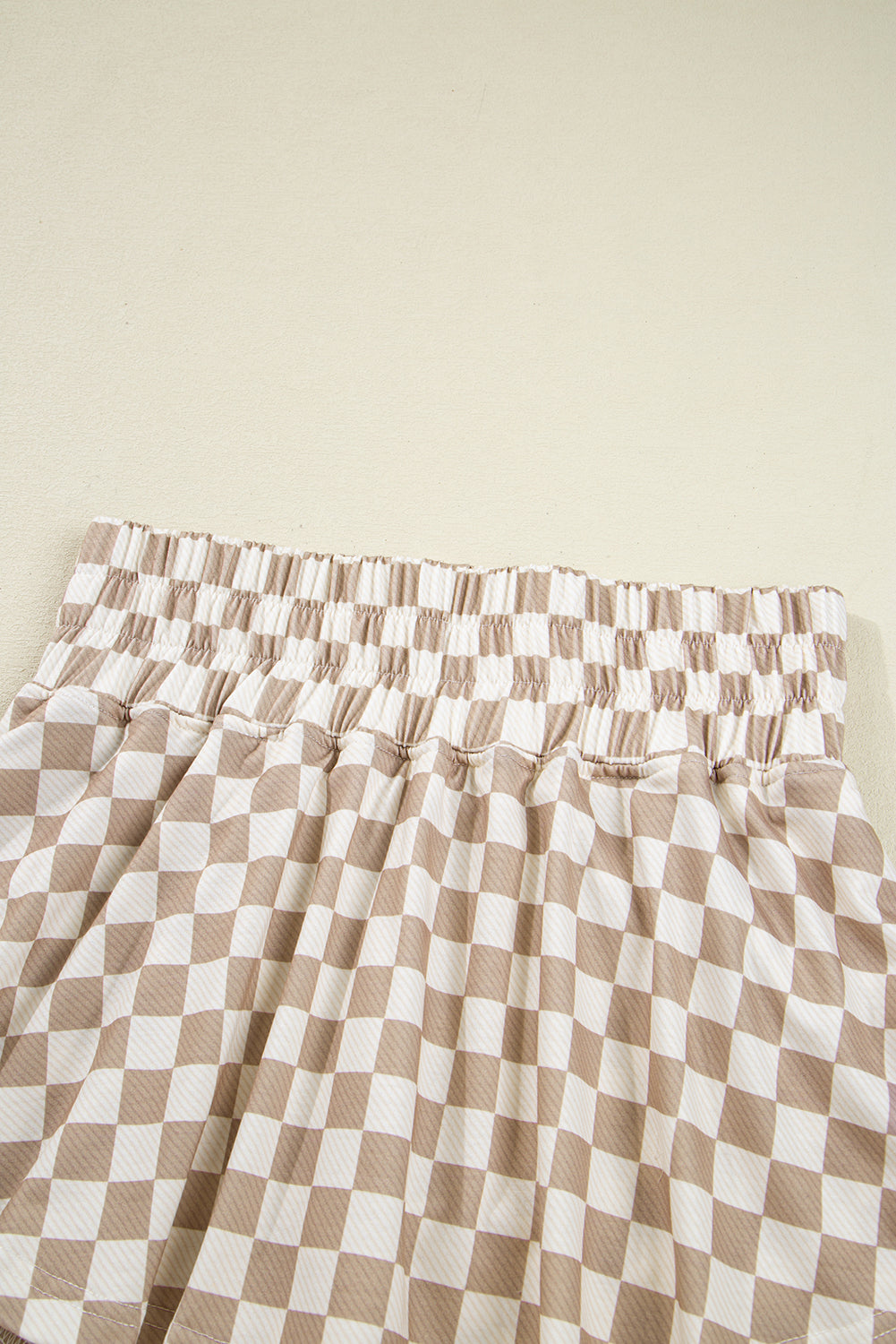 Checkered Long Sleeve Crop Top High Waist Skort 2pcs Set