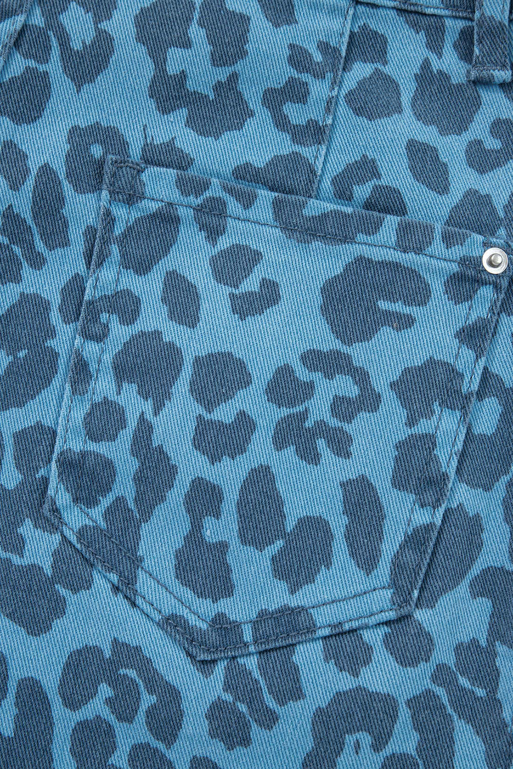 Leopard Print Straight Loose Jeans
