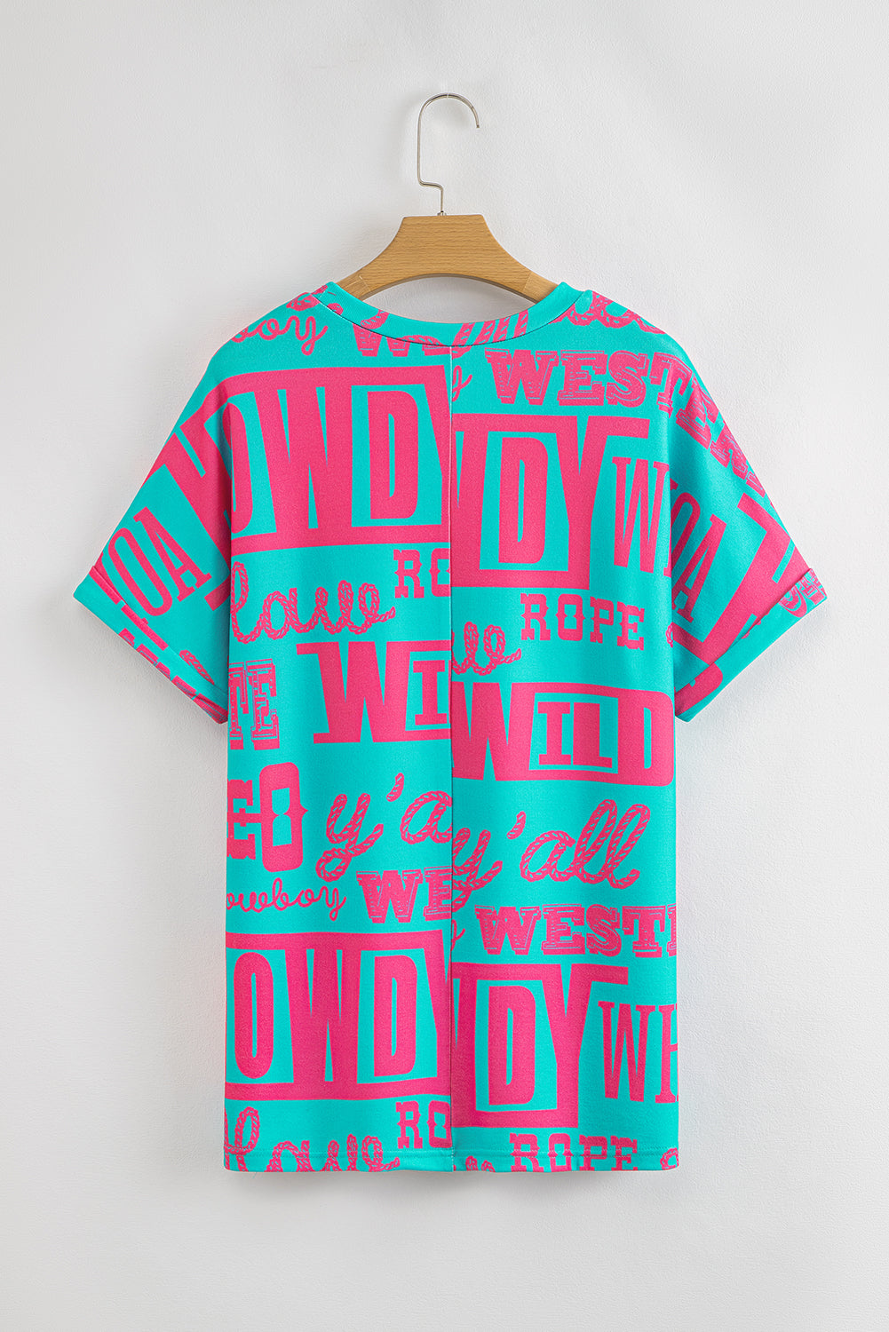 Howdy Cowboy Letter Printed Western Fashion Tee