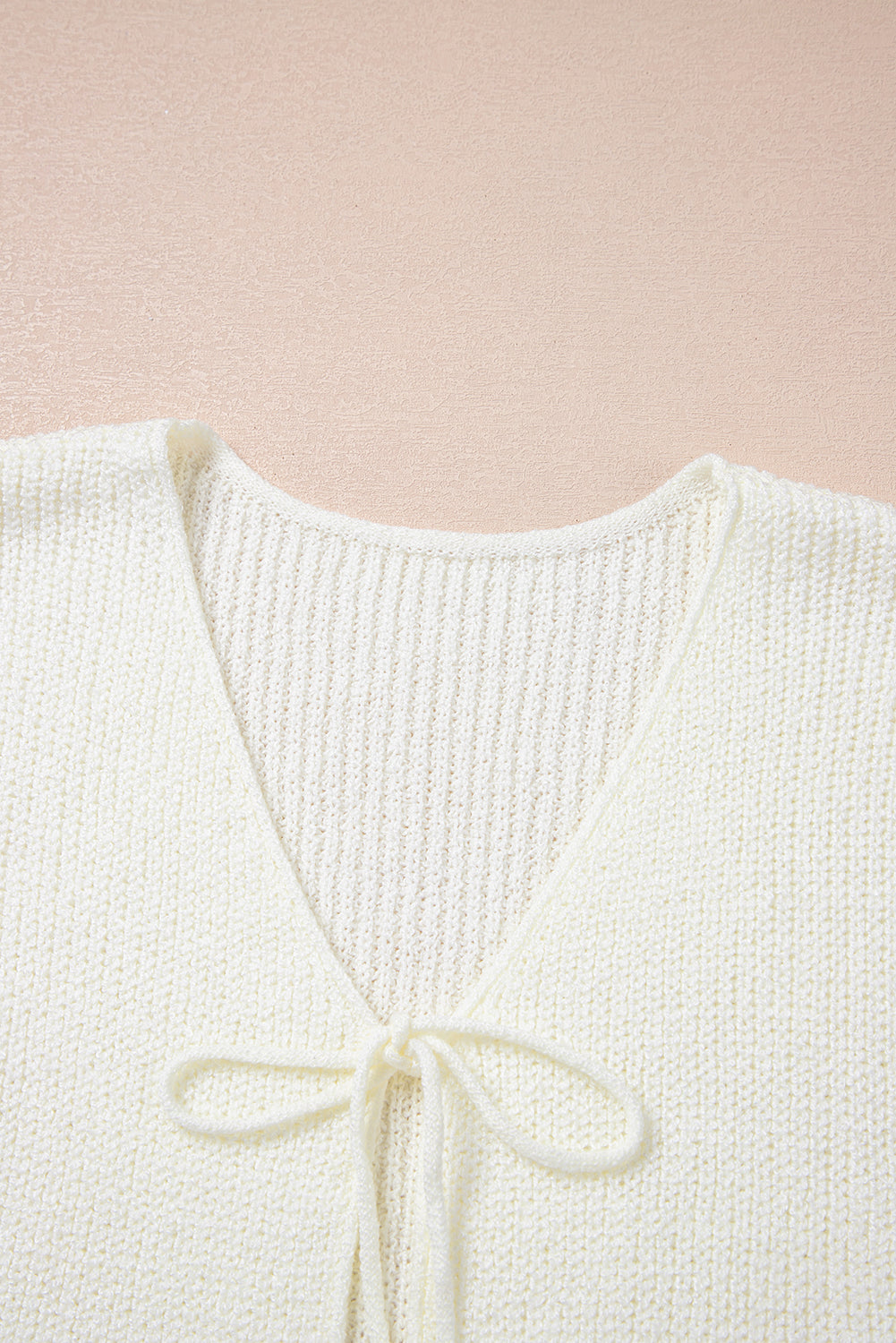 Lace-up Front V Neck Sweater Vest