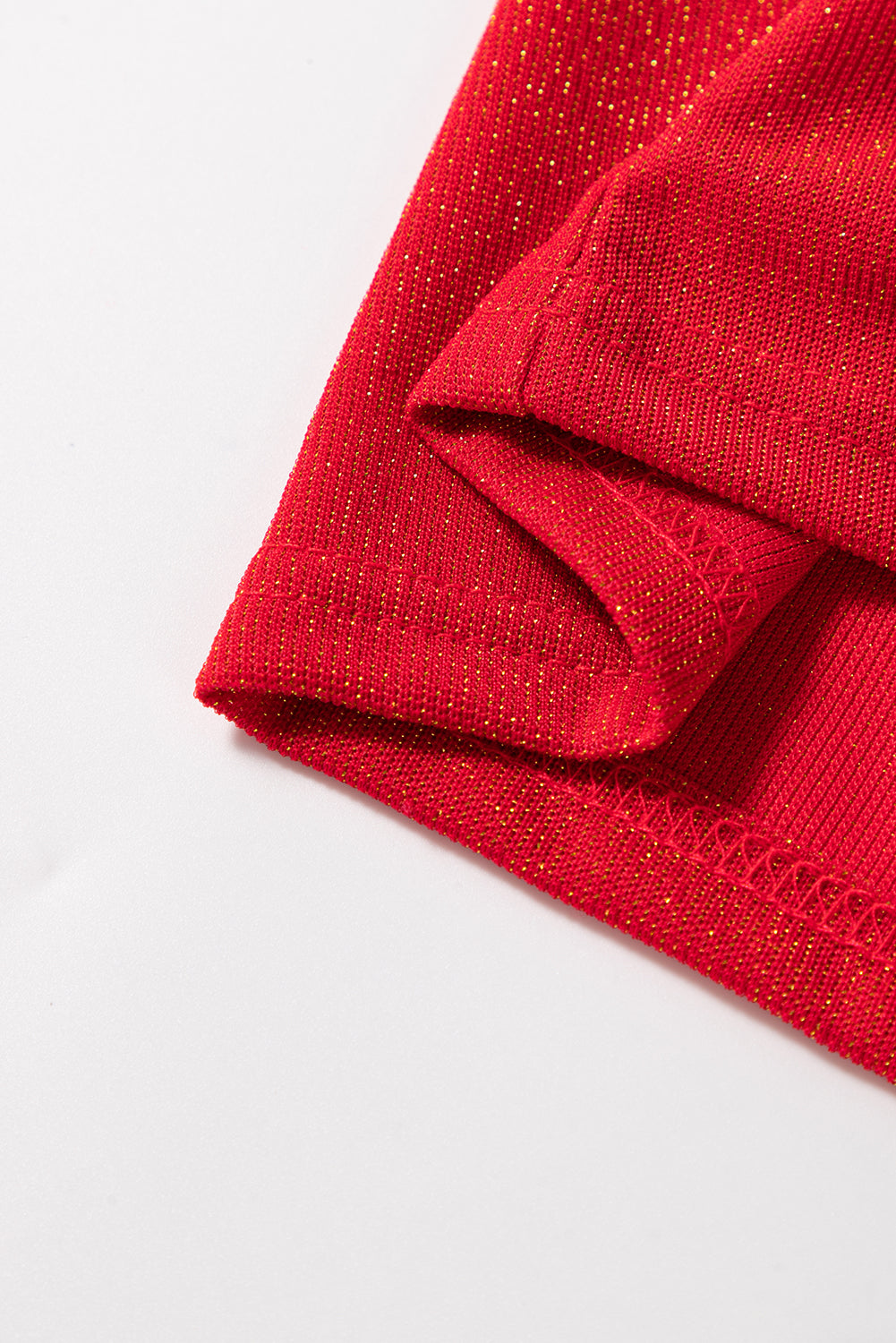 Metallic Bowknot Open Back V Neck Top