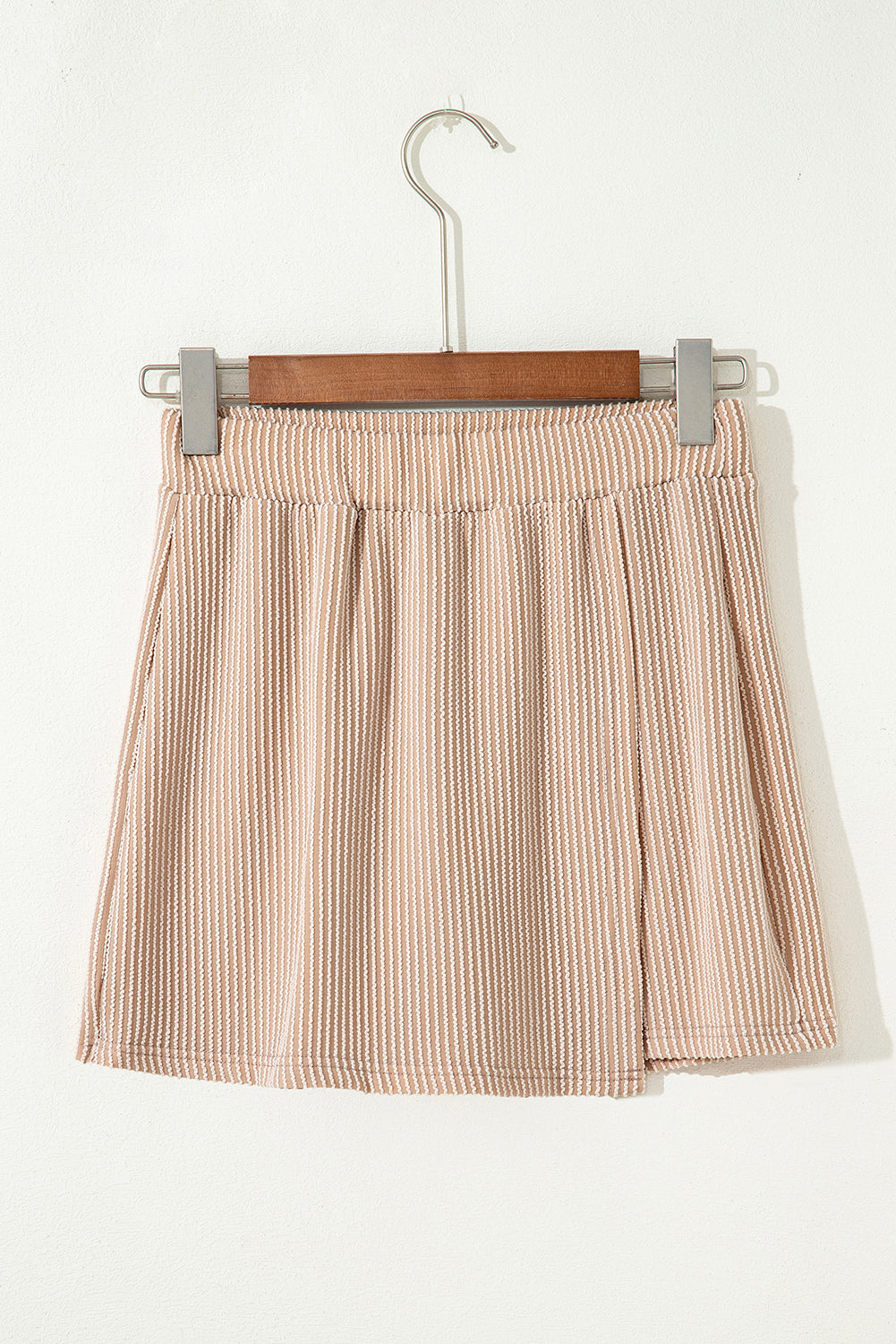 Corded Elastic High Waist Wrap Skort