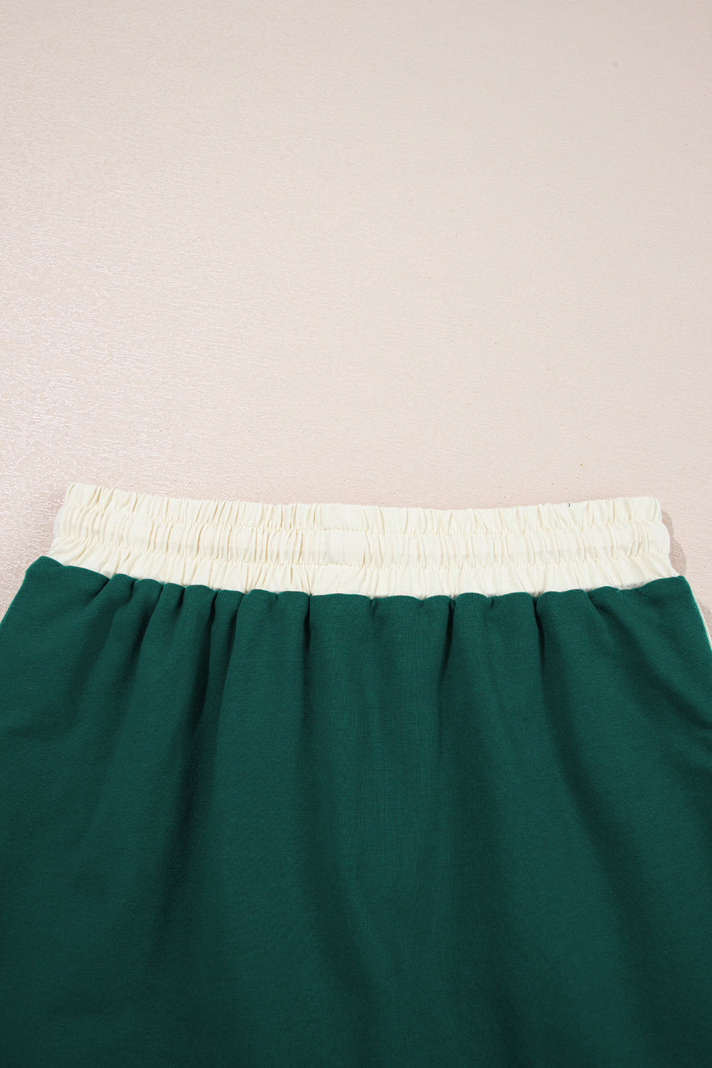 Colorblock Edge Drop Shoulder T Shirt and Skirt 2Pcs Set