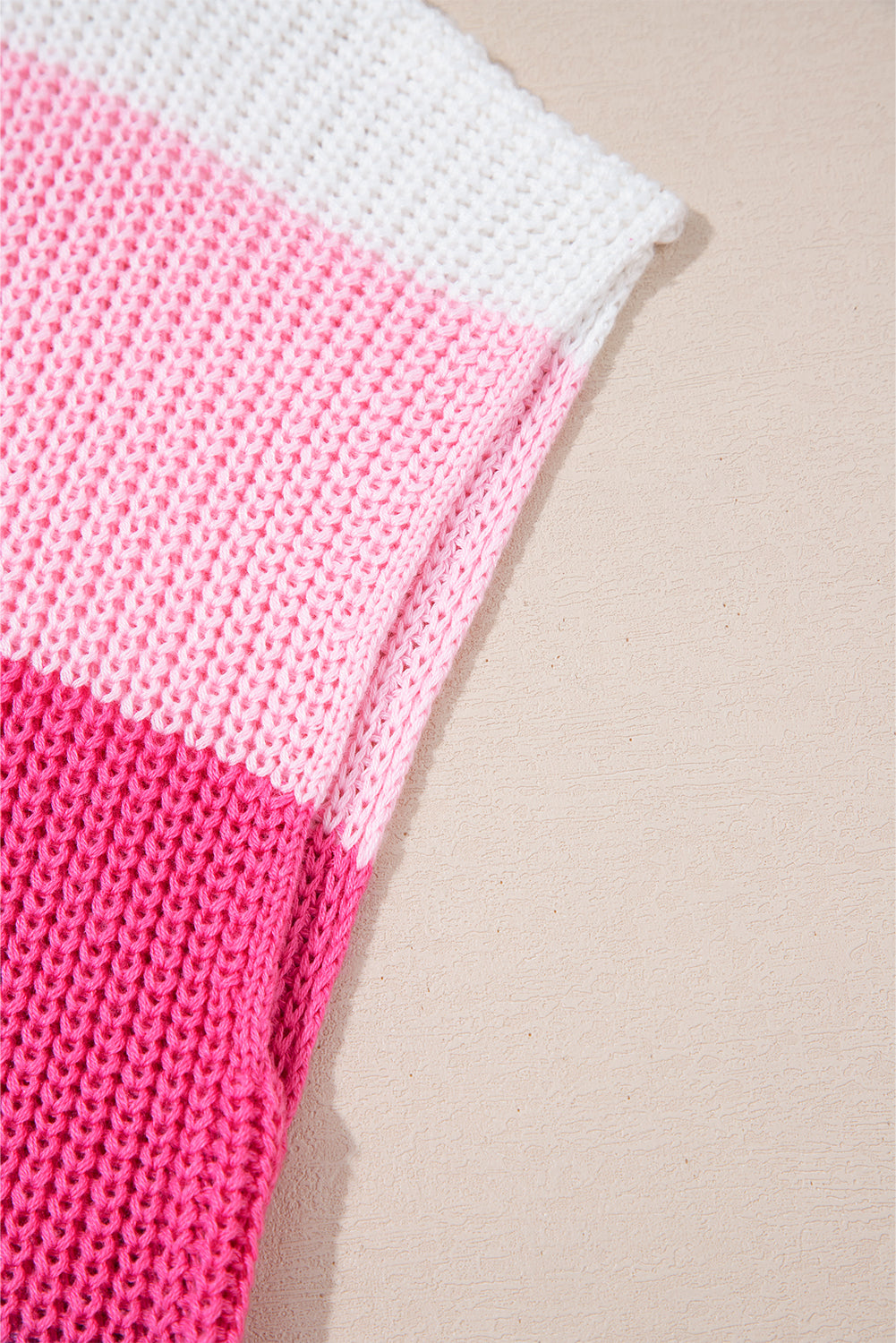 Color Block Notch V Neck Sweater T Shirt