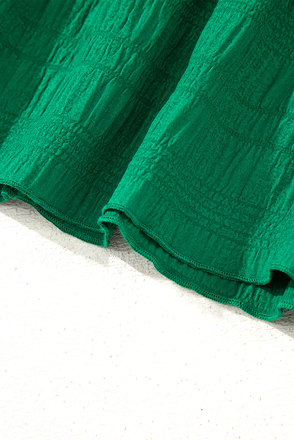 Textured Flutter Sleeve Ruffled Mini Dress
