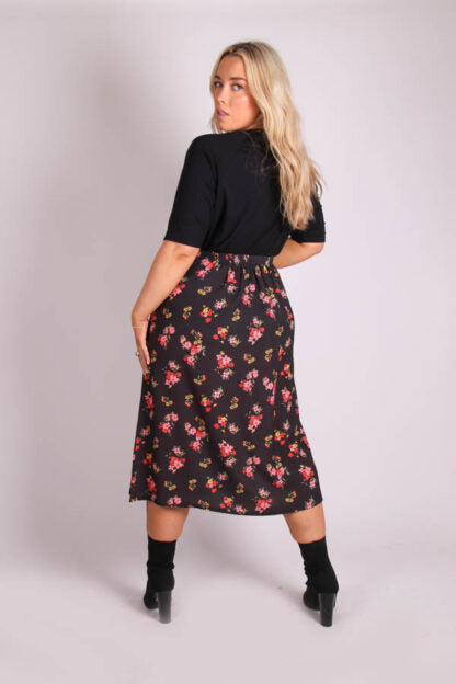 Lori Printed wrap midi skirt