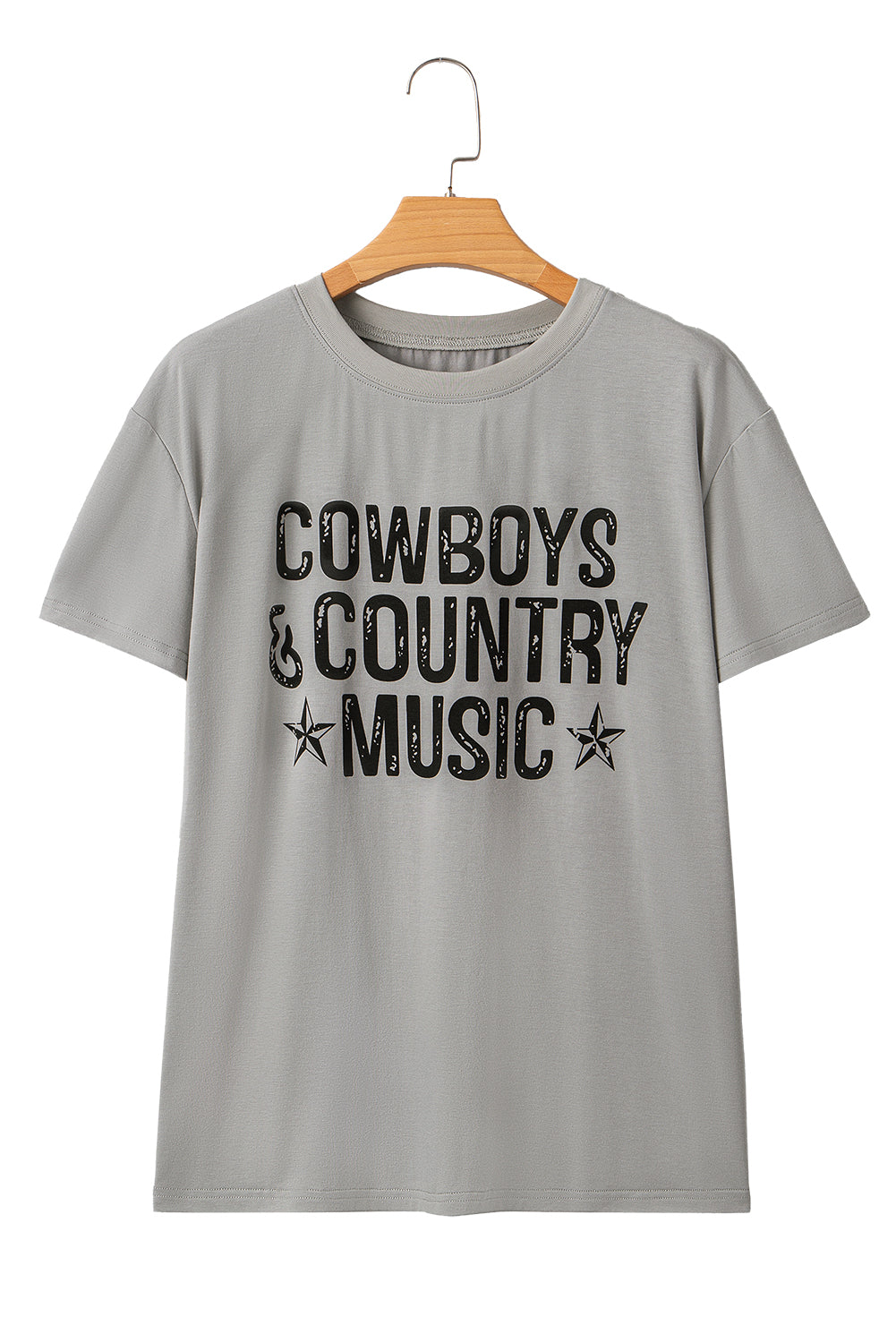Cowboys & Country Music Graphic Crew Neck T Shirt