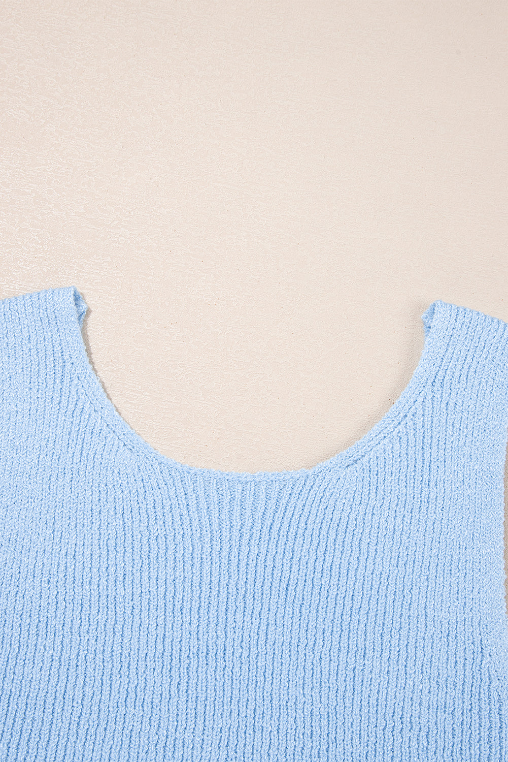 Horizontal Ribbing Patchwork Swing Sweater Tank