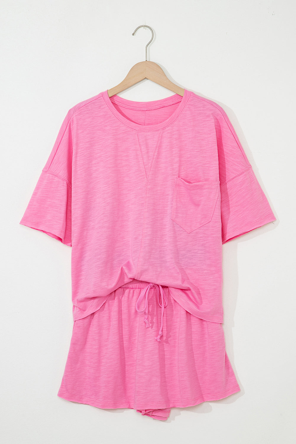 Loose Fit Half Sleeve T Shirt and High Waist Skirt Set