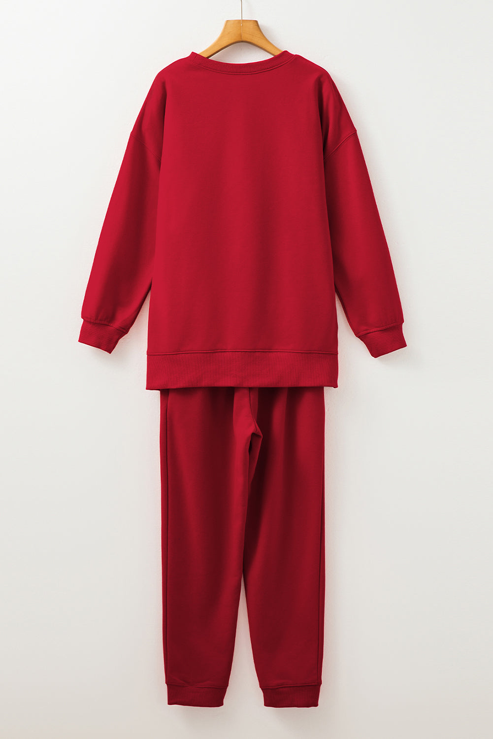 Solid Color High Low Pullover and Skinny Pants Set