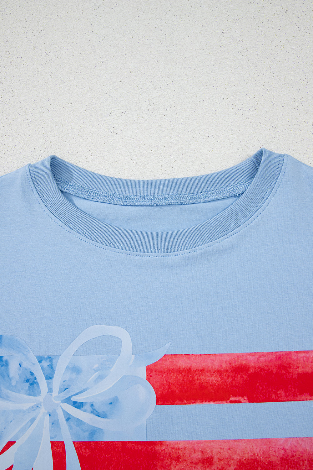 Flag Bow Graphic Crewneck Tee
