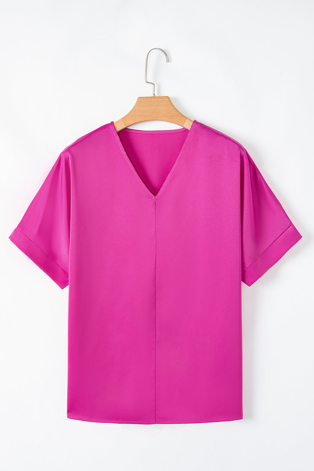 Silky V Neck Dolman Blouse