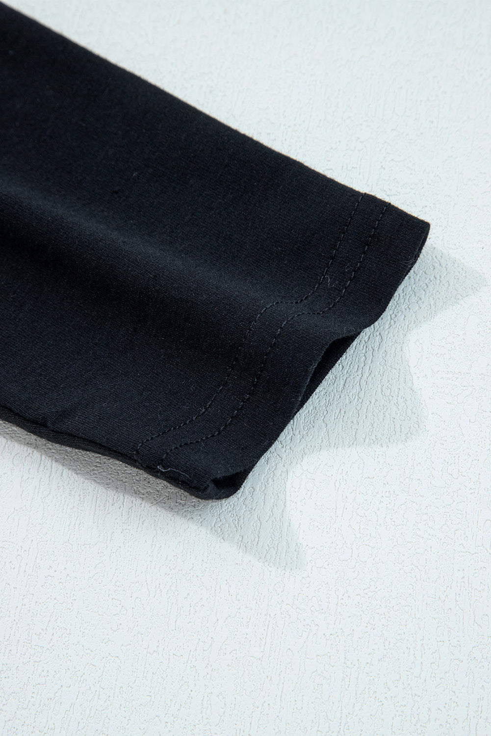 Asymmetric Seam Detail Solid Color Long Sleeve Top