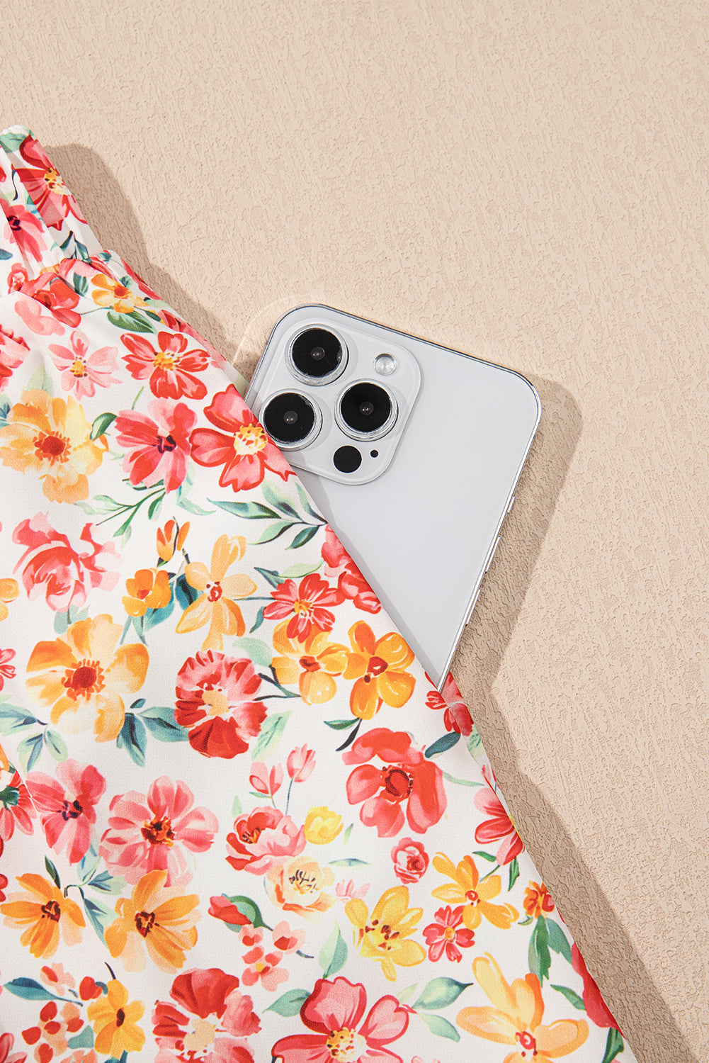 Boho Floral Bandeau Top and High Waist Wide Leg Pants Set