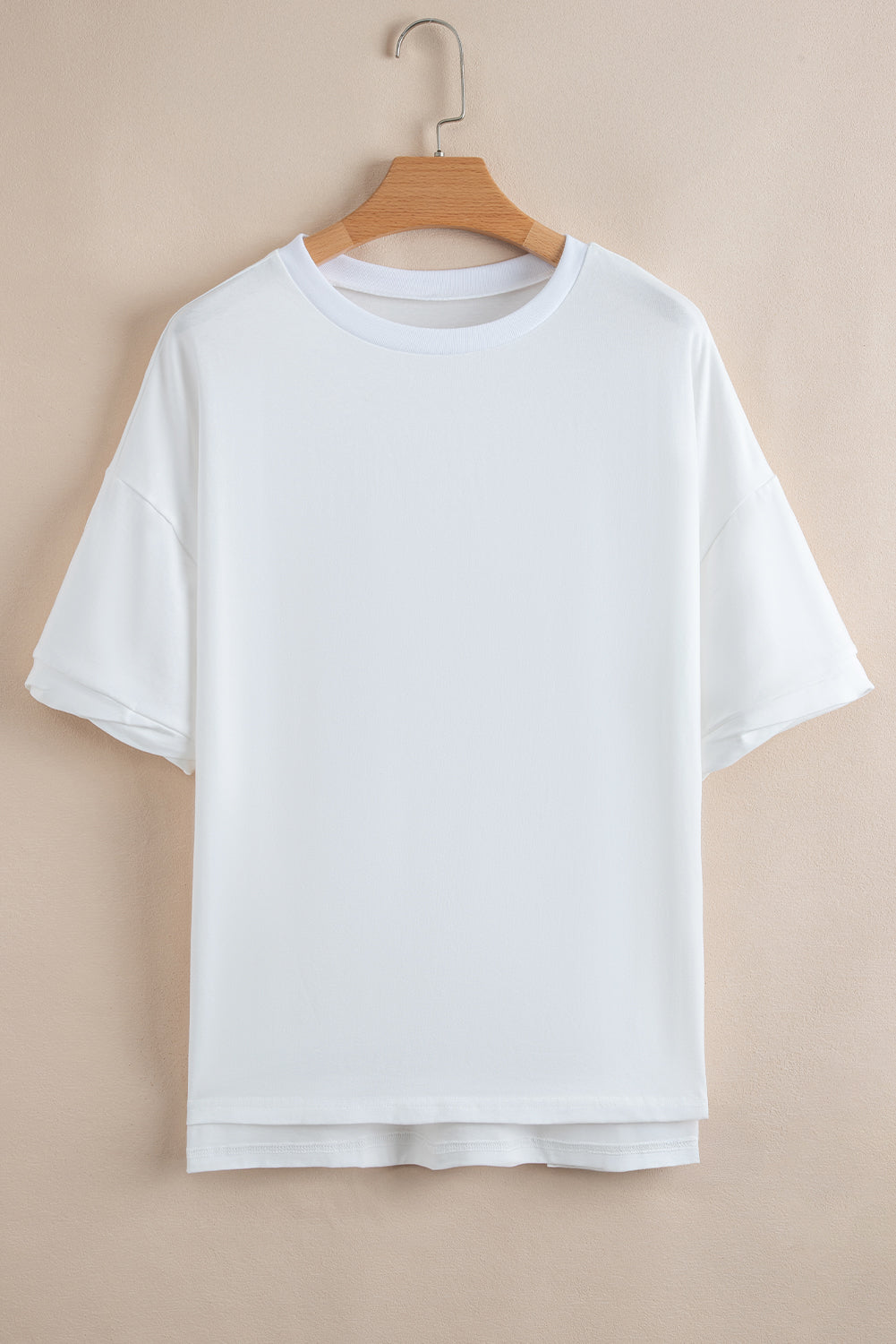 Loose Half Sleeve Hi Low Hem T Shirt