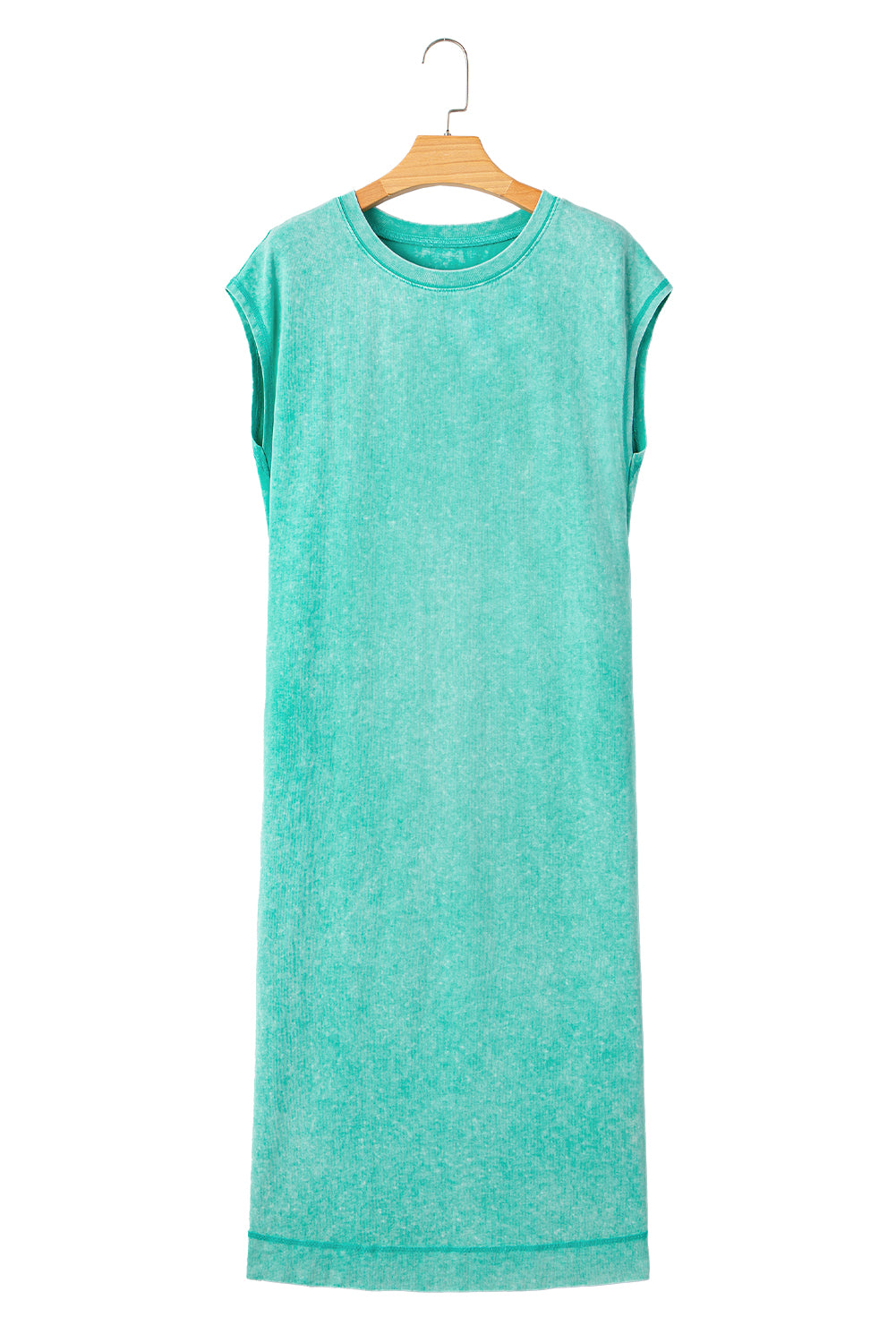 Mineral Wash Pocketed T-shirt Long Dress