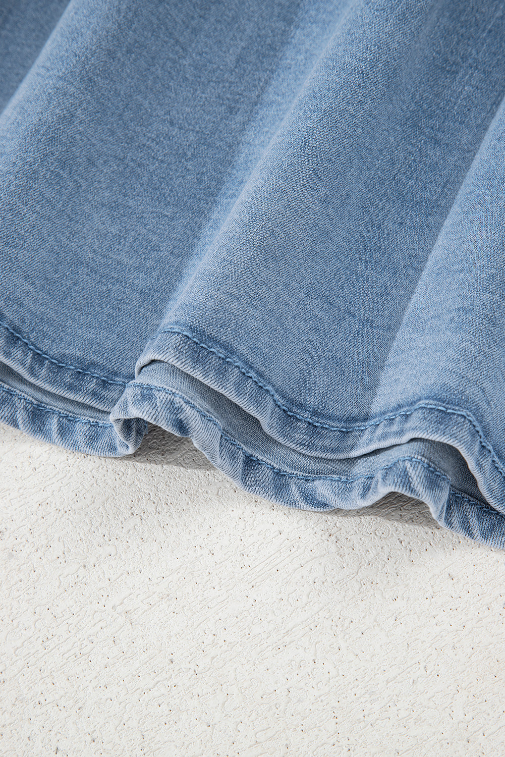 Square Neck Bowknot A-line Sleeveless Denim Dress