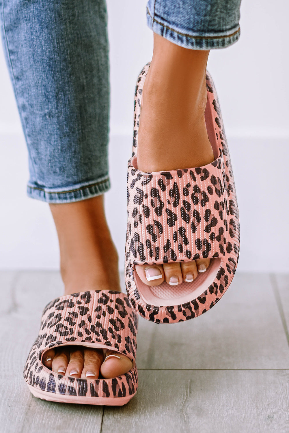 Print Thick Sole Slip On Sandals