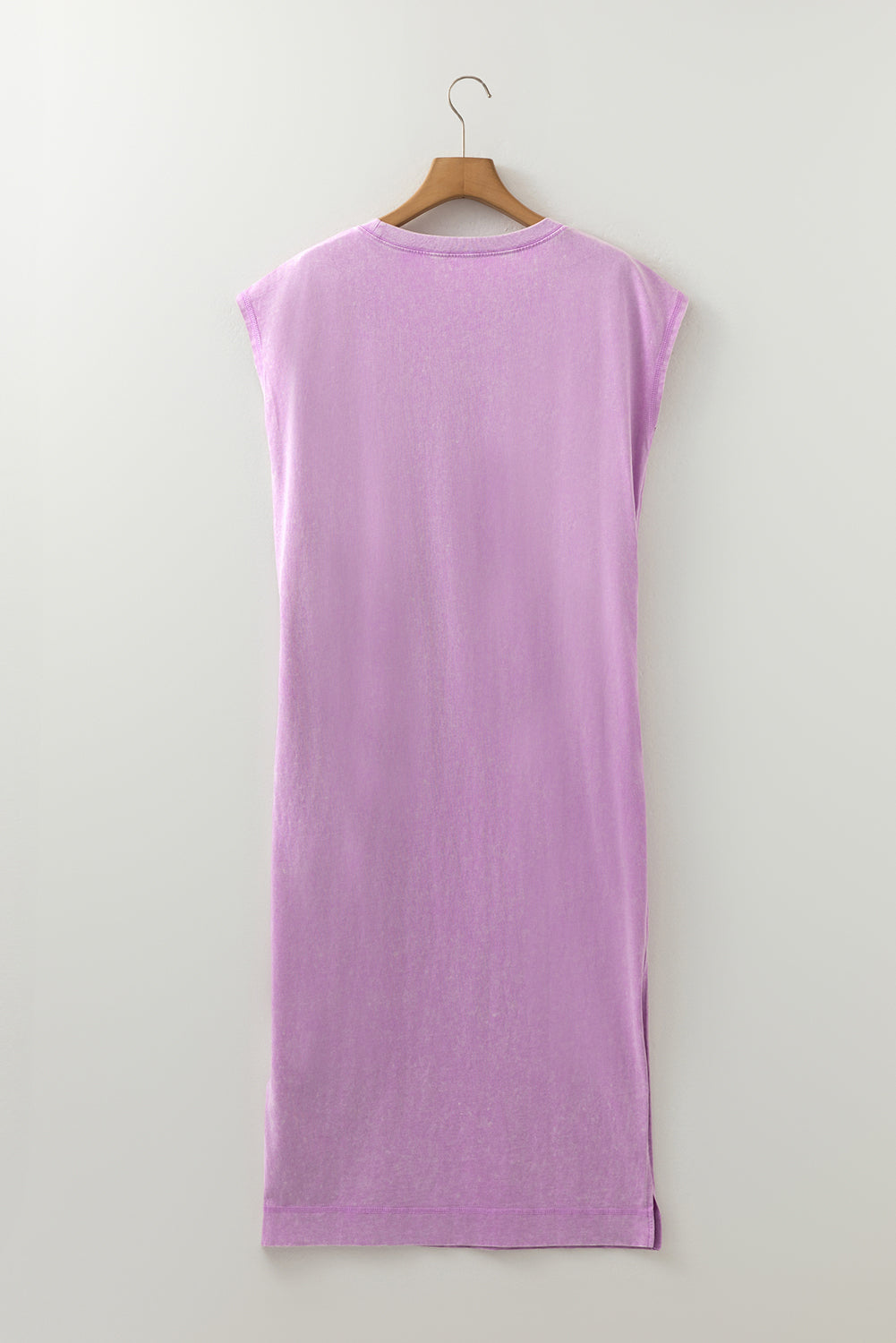 Mineral Wash Pocketed T-shirt Long Dress