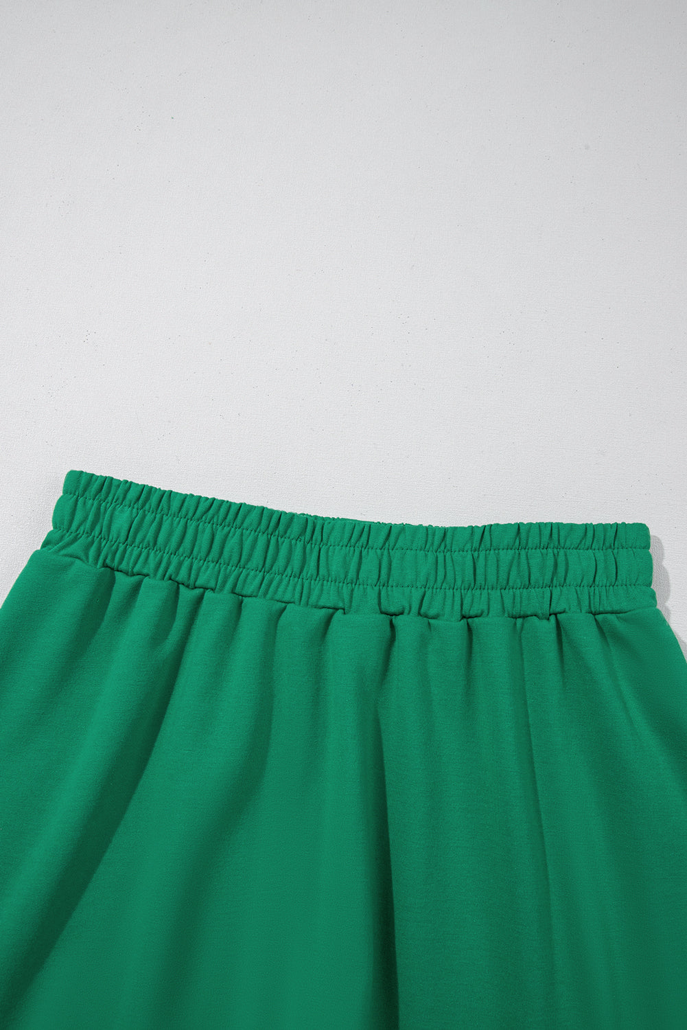 Half Zip Puff Sleeve Top and Ruffled Shorts Set