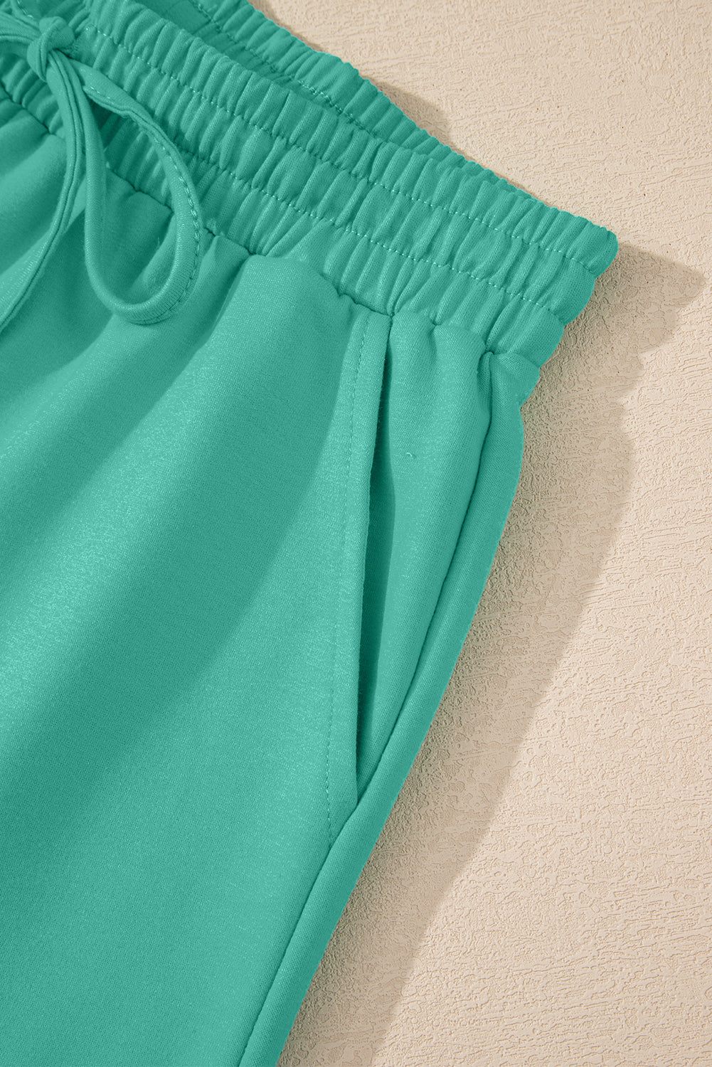 Solid Loose V Neck Half Sleeve Tee and Shorts