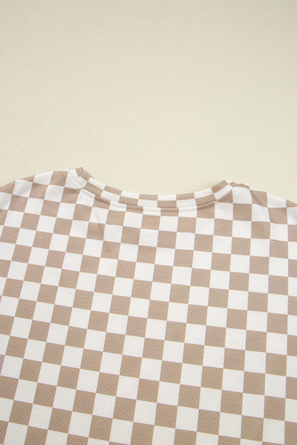 Checkered Long Sleeve Crop Top High Waist Skort 2pcs Set