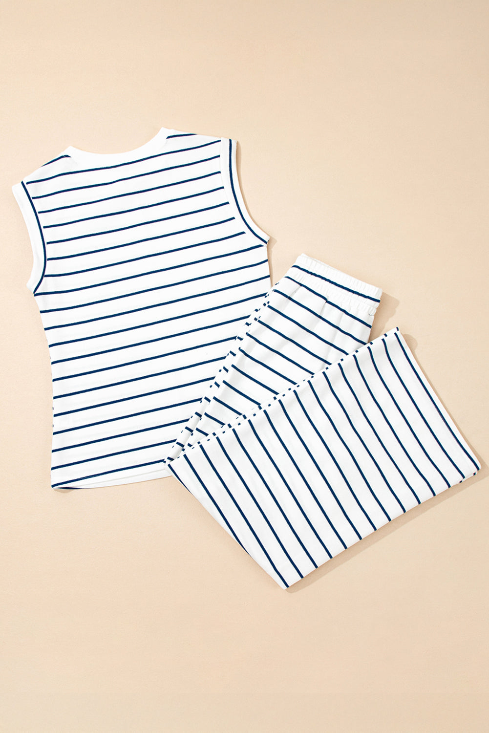 Casual Wide Leg 2pcs Pants Set