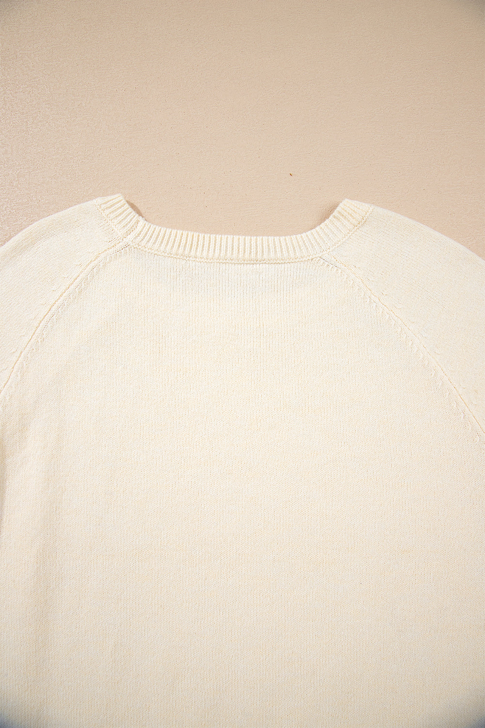 Buttoned Bishop Sleeve Crew Neck Sweater