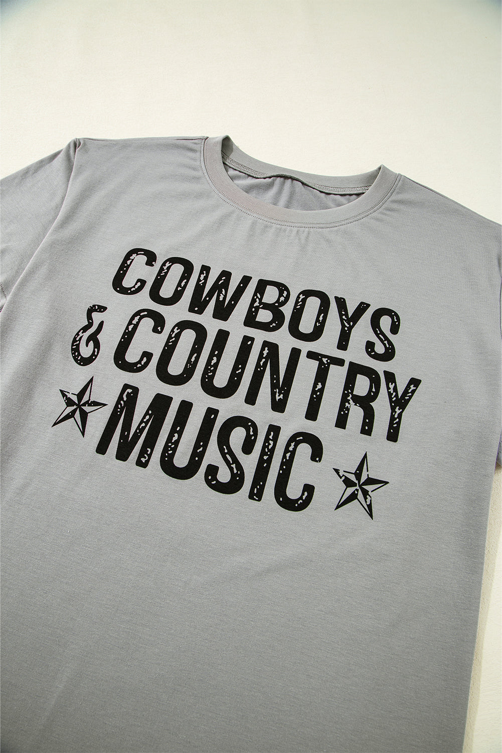 Cowboys & Country Music Graphic Crew Neck T Shirt