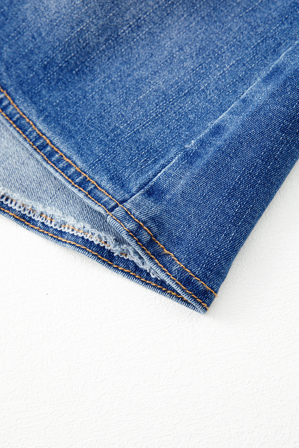 Wrapped Crossed Waist Denim Mini Skirt