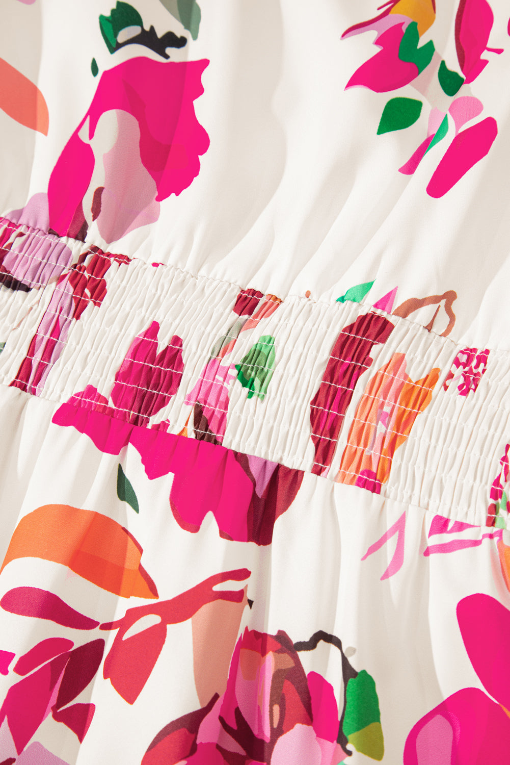 Floral Print V Neck Ruffle Sleeve Plus Size Midi Dress