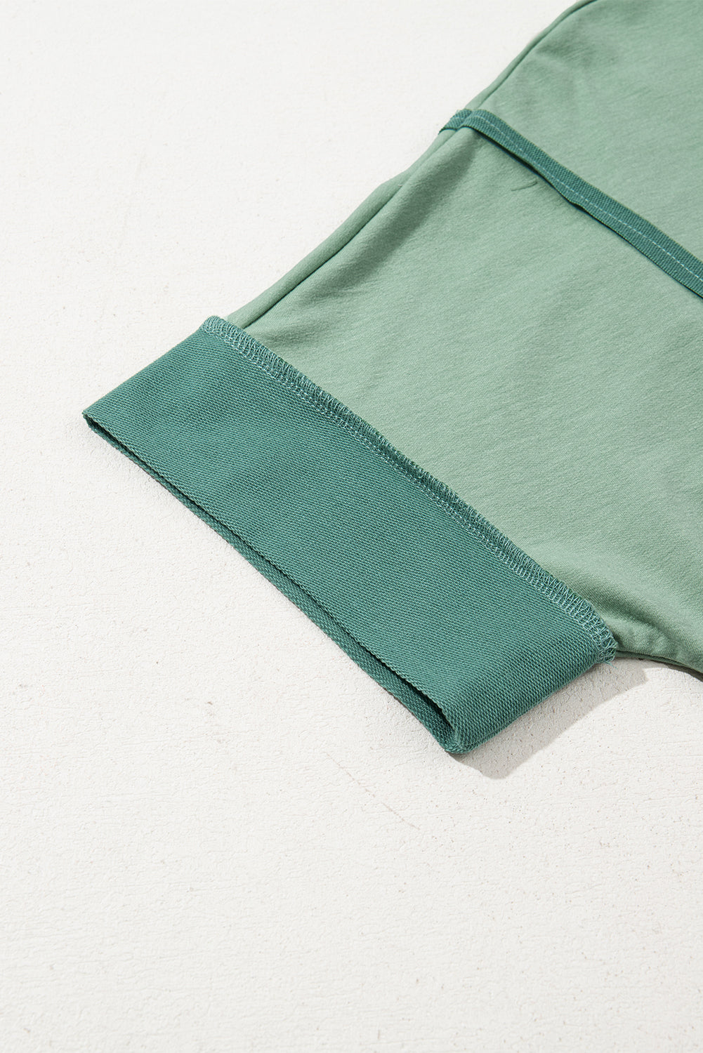 Half Sleeve Raw Seam High Low Side Split Top