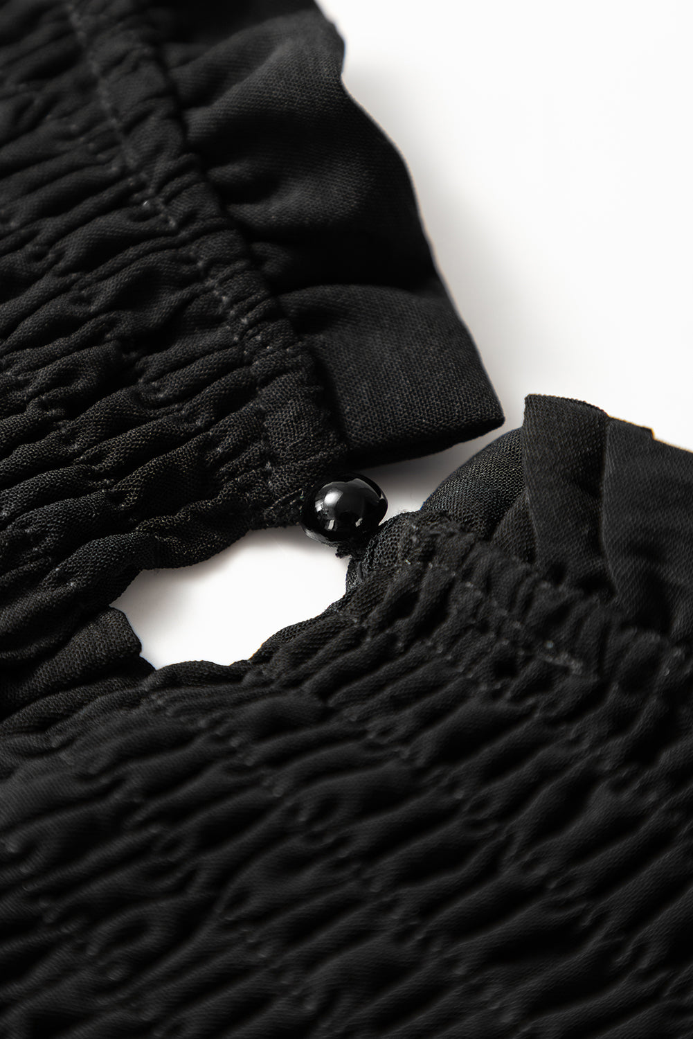 Ruffle Short Sleeve Shirred Peplum Top