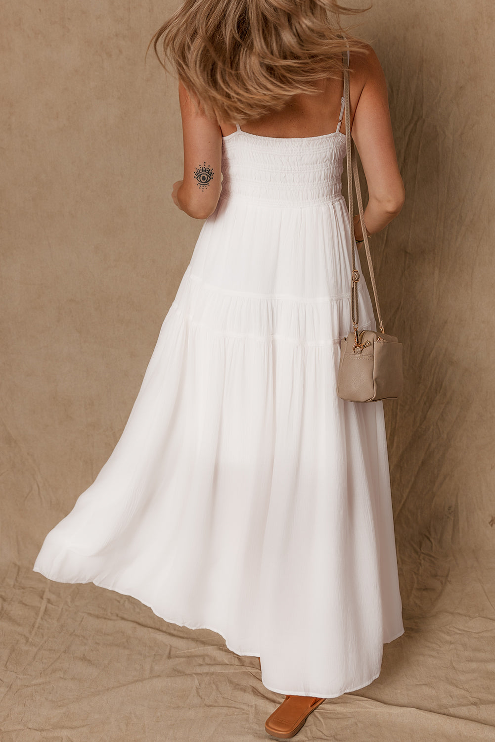 Spaghetti Straps High Waist Elegant Long Dress