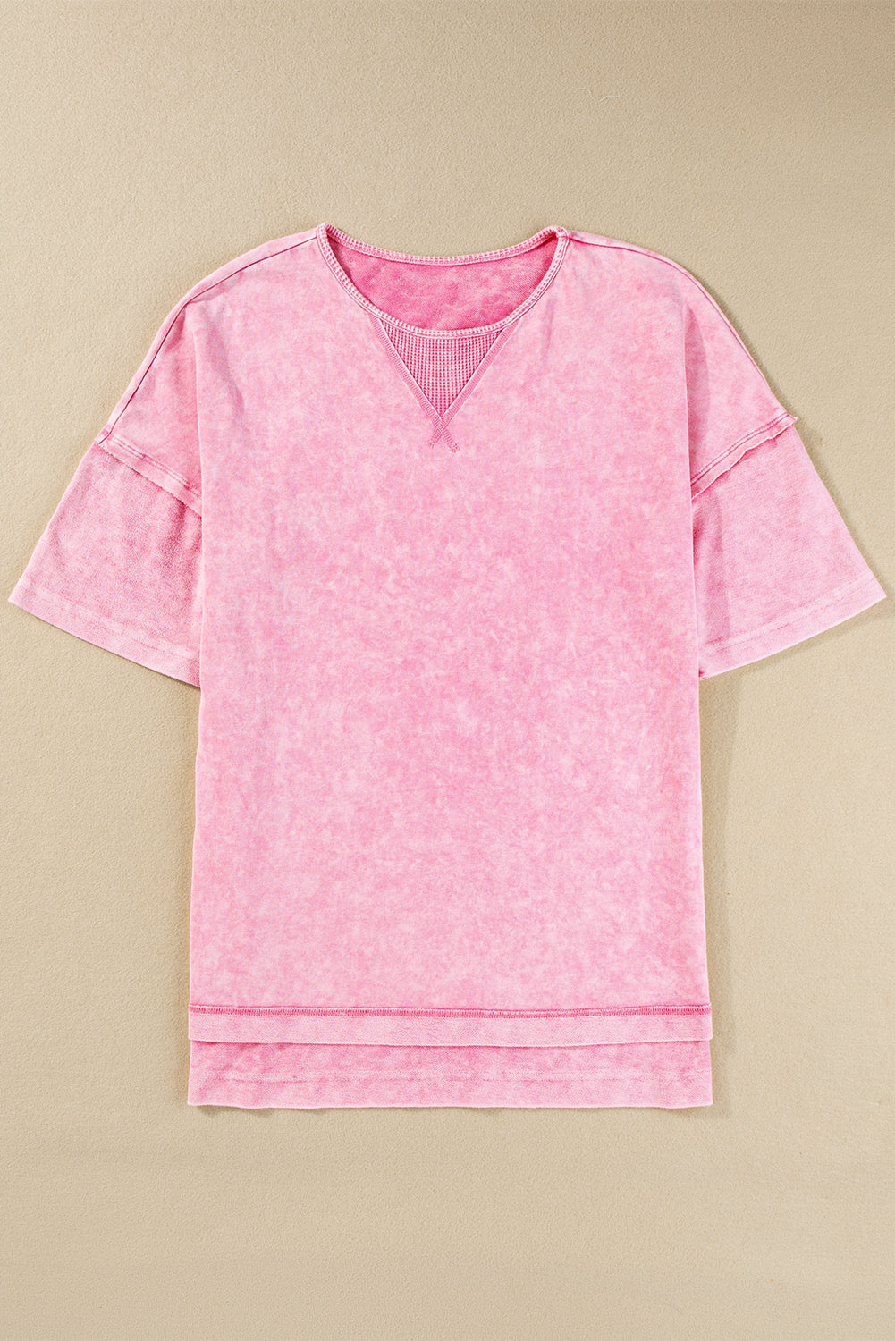Mineral Wash Exposed Seam Drop Shoulder Oversized Tee