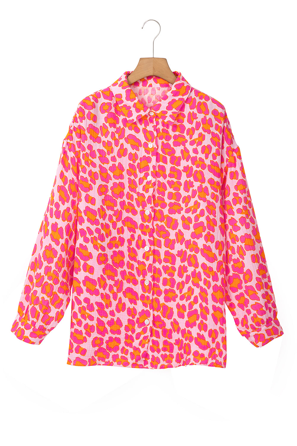 Leopard Printed Button Up Loose Shirt