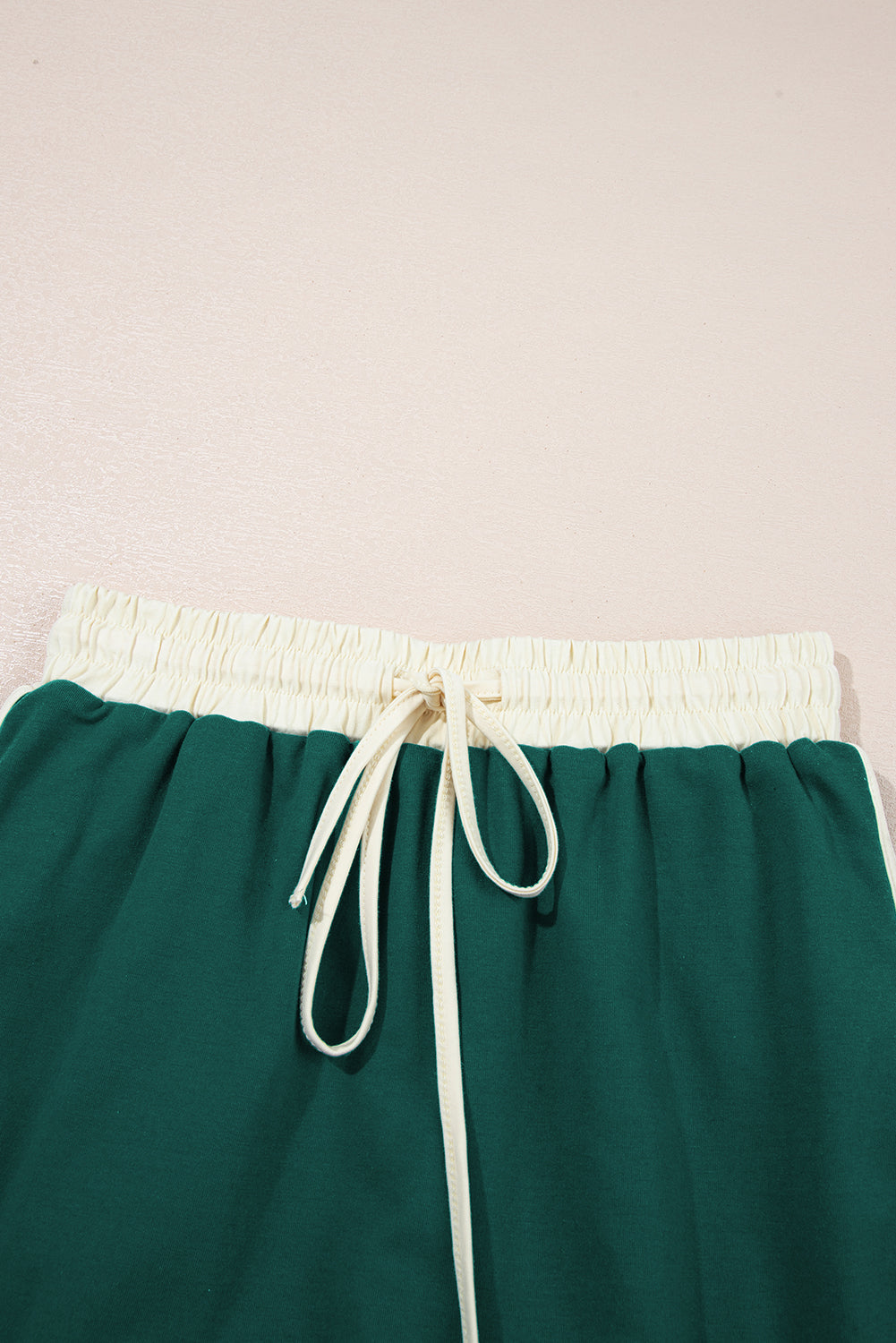 Colorblock Edge Drop Shoulder T Shirt and Skirt 2Pcs Set