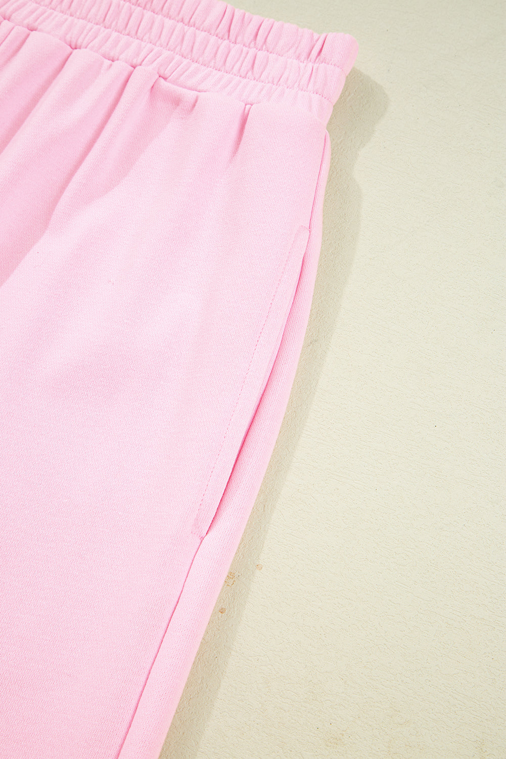 Chenille Heart Pattern Casual 2pcs Pants Set