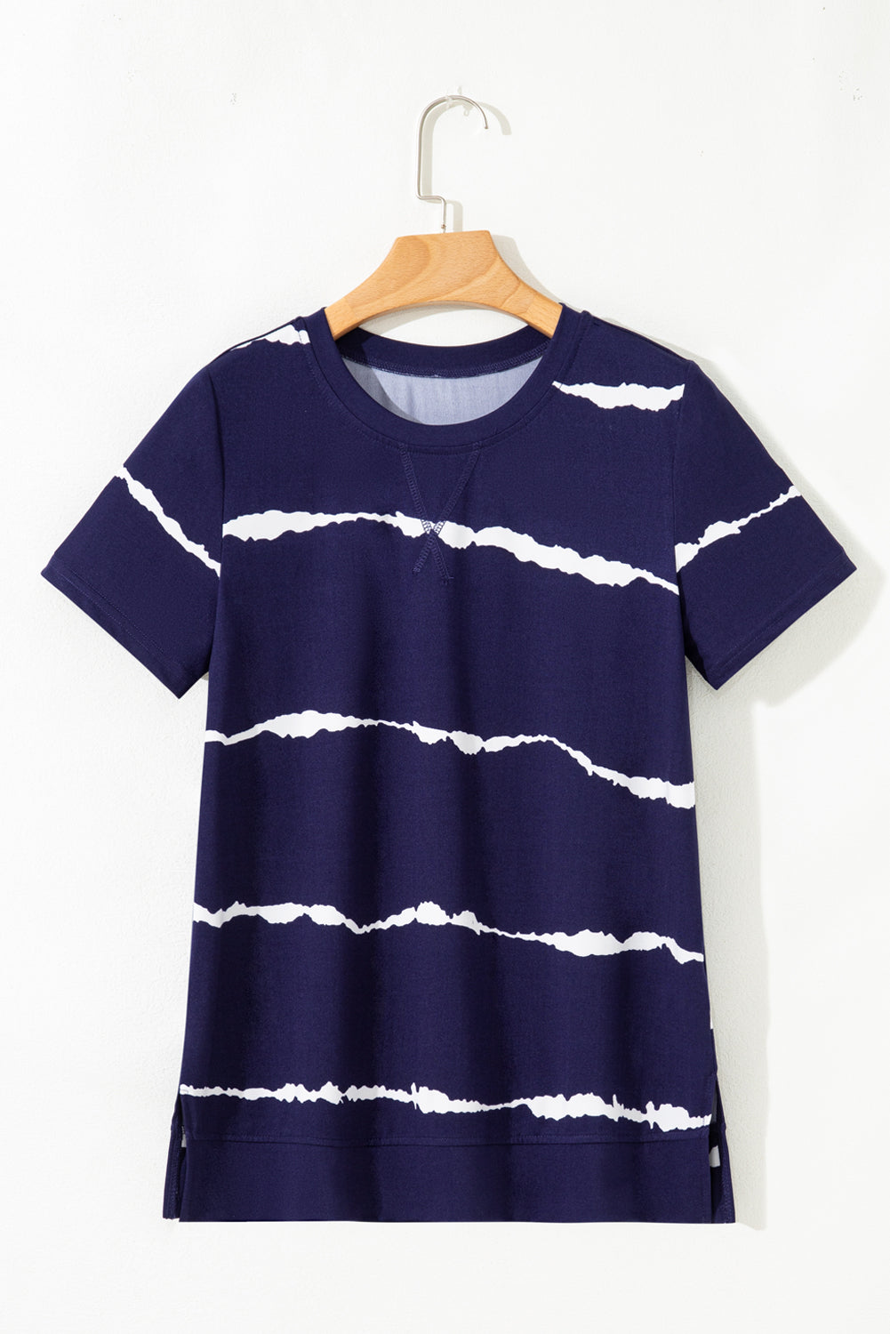 Tie-dye Stripe Casual T-Shirt