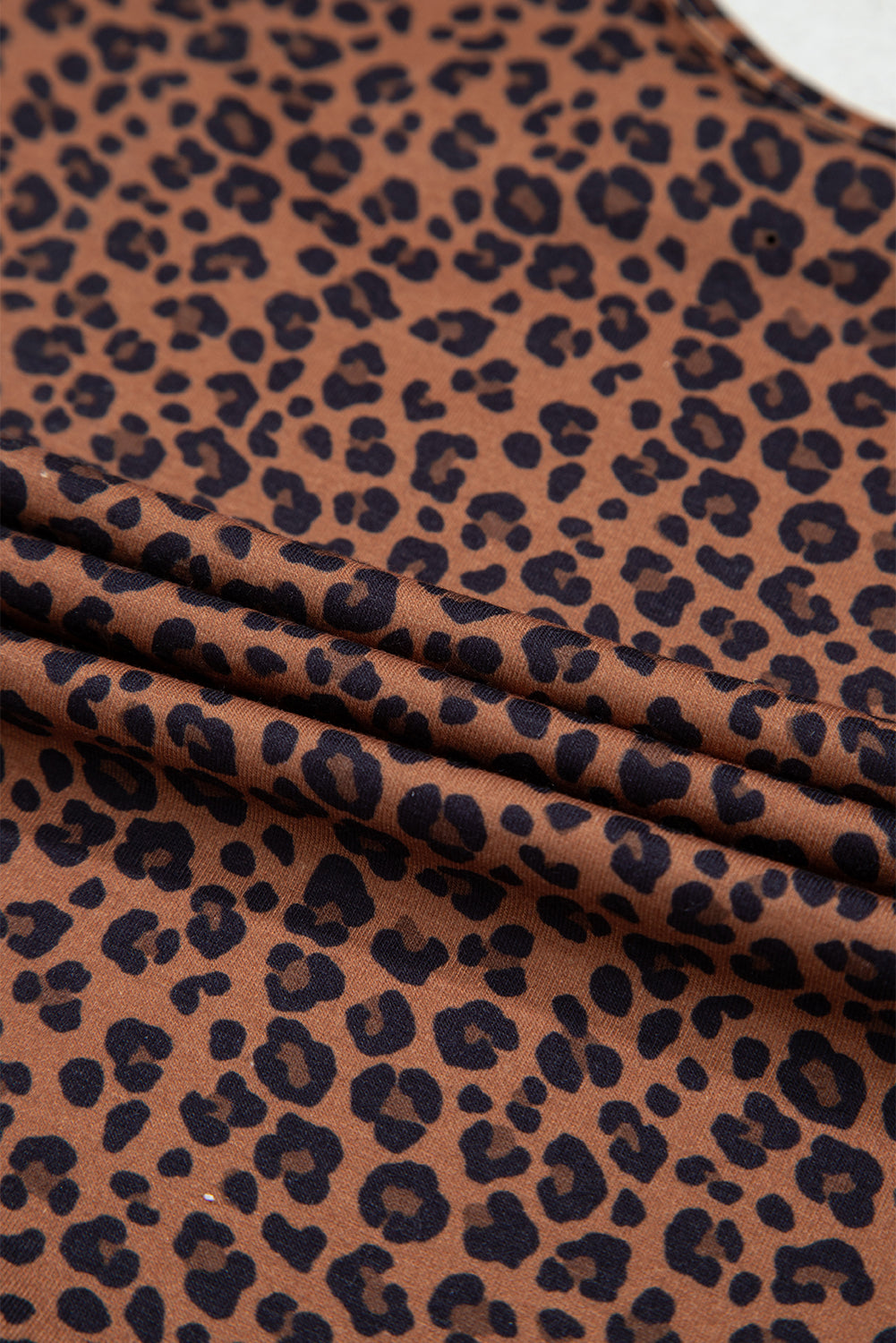 Leopard Printed Sleeveless Scoop Neck Bodysuit