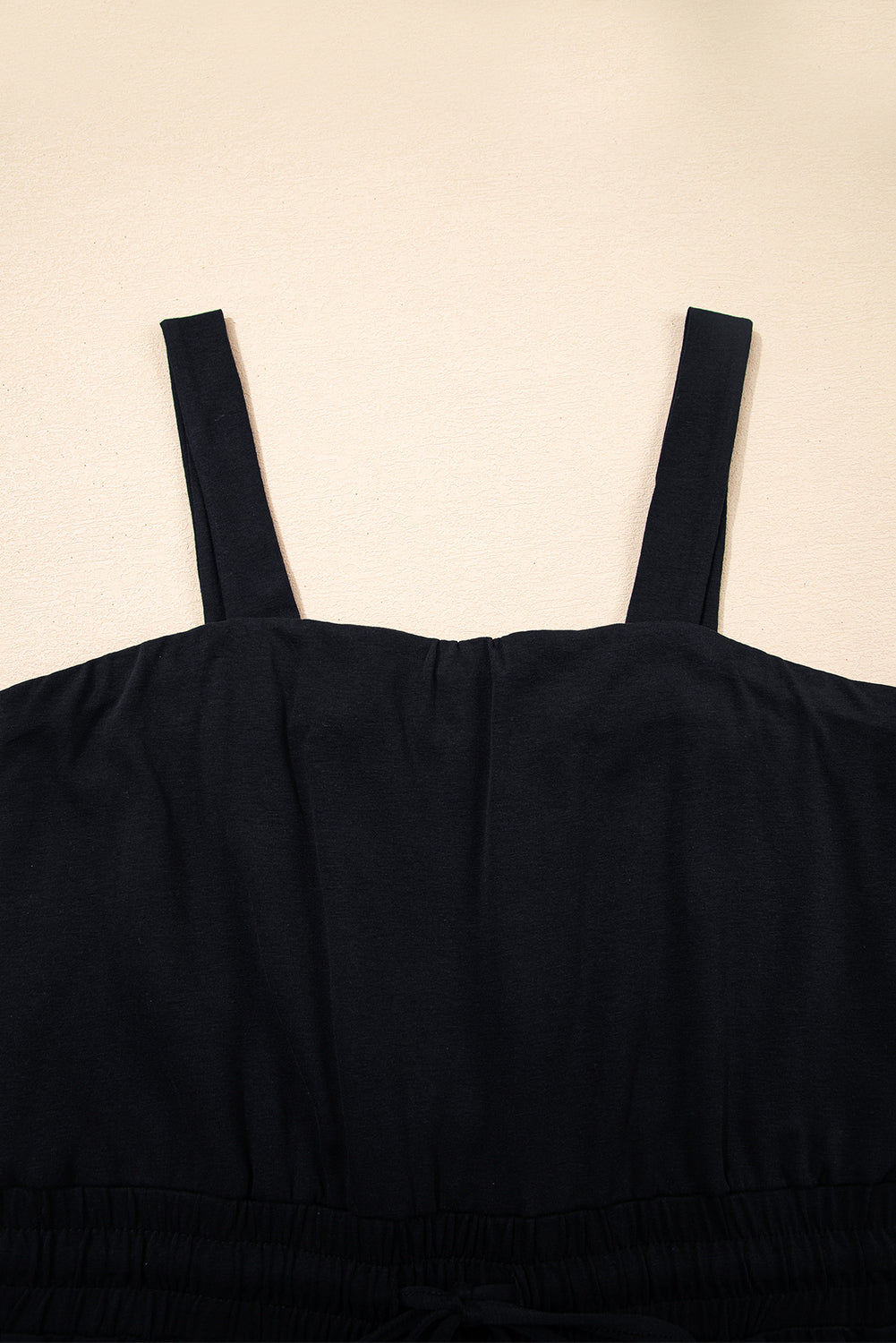 Drawstring Wide Leg Cargo Pockets Sleeveless Jumpsuit