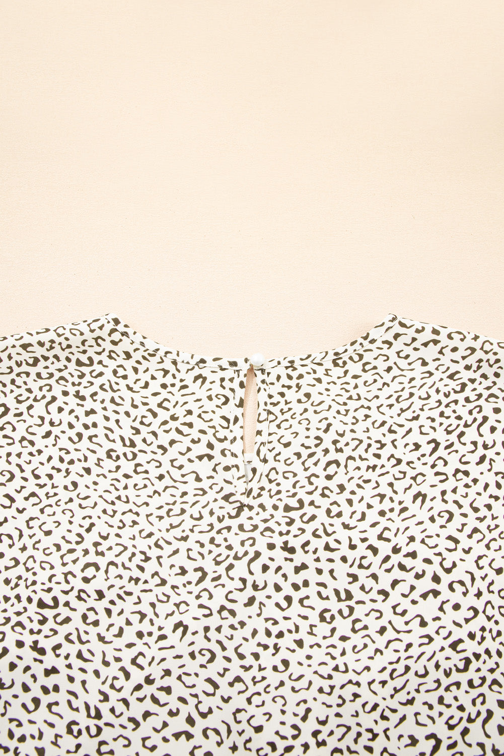 Plus Size Leopard Print Frill Trim Short Sleeve Flared Dress