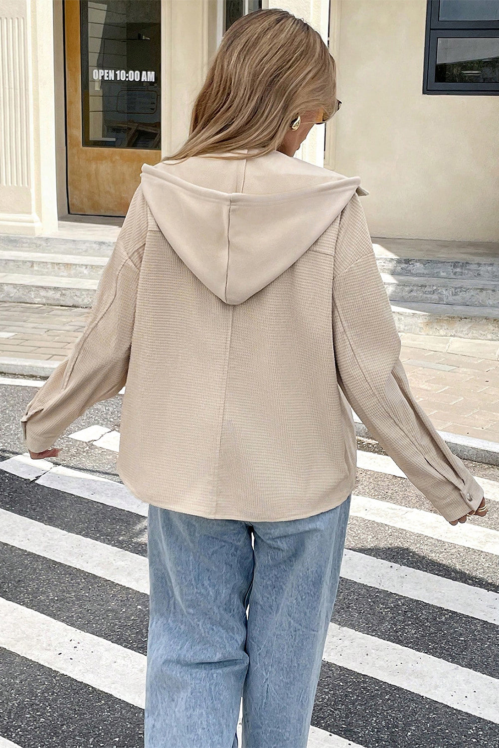 2 in 1 Thermal Knit Textured Hooded Jacket