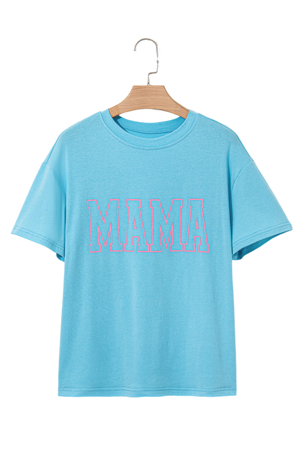 MAMA Letter Graphic Neon T Shirt