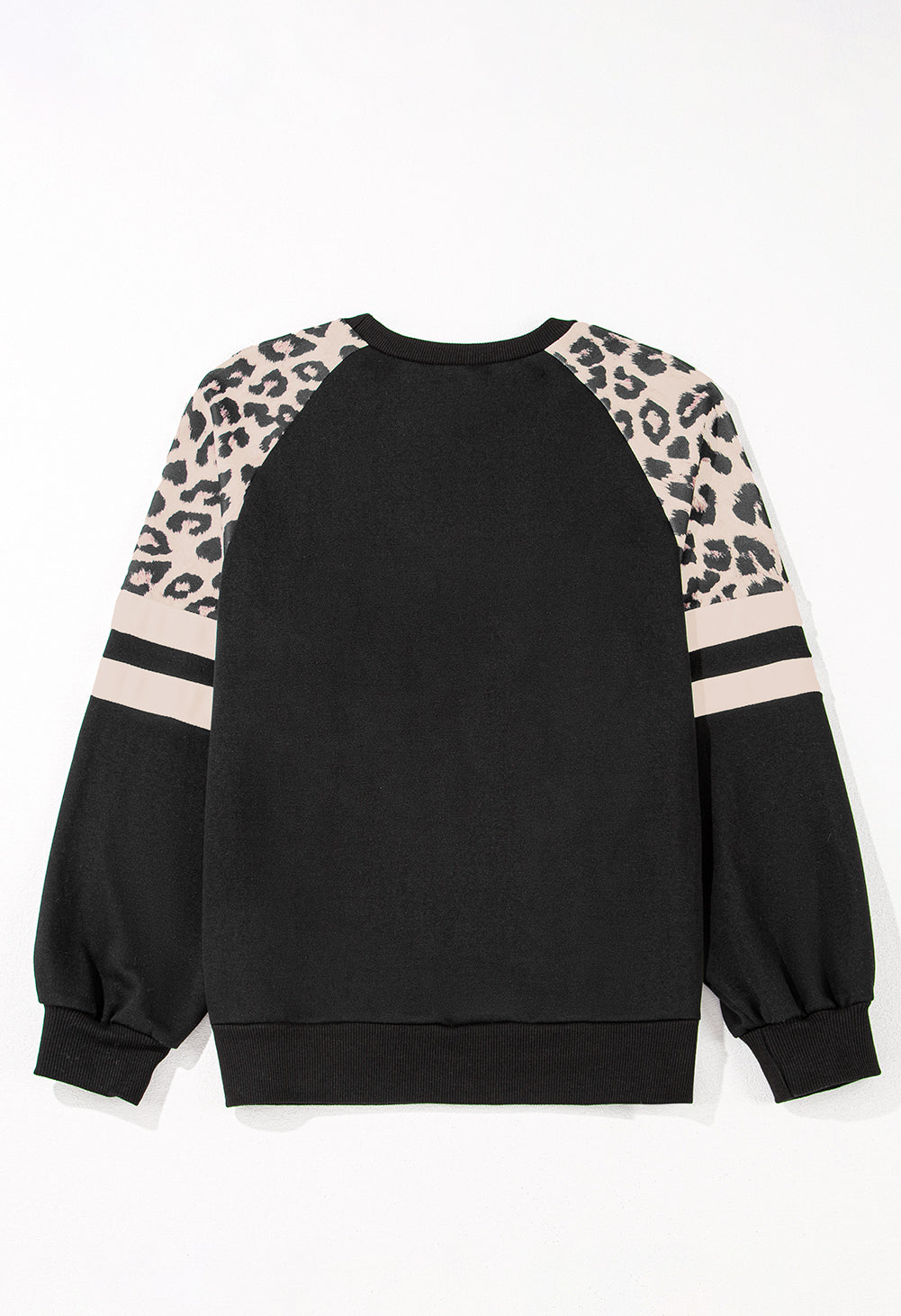 Leopard Print Colorblock Raglan Sleeve Sweatshirt Size 18