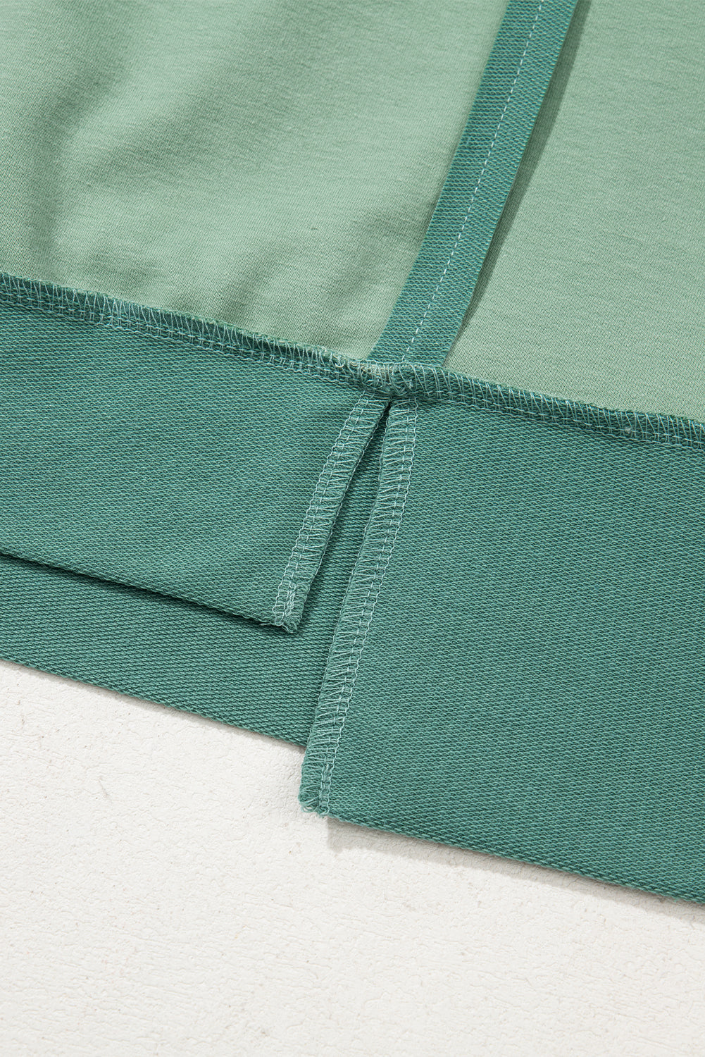 Half Sleeve Raw Seam High Low Side Split Top
