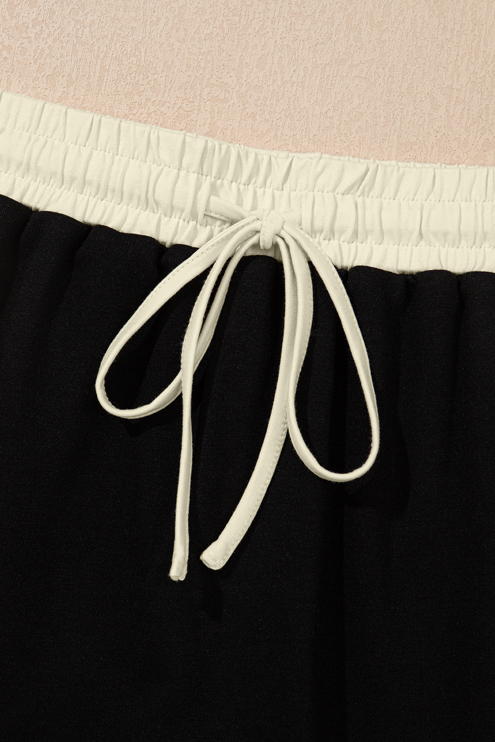 Colorblock Edge Drop Shoulder T Shirt and Skort 2Pcs Set